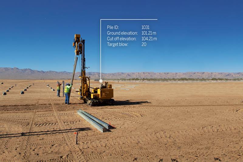 Solar Farm Piling SITECH Southwest