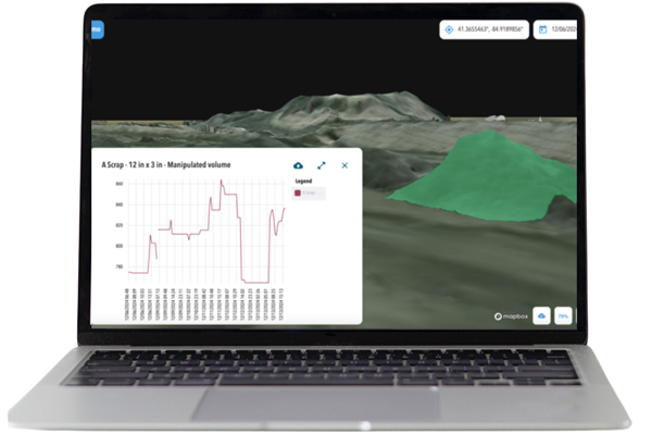 Sodex SDX-Cloud software processing topographic data from job site